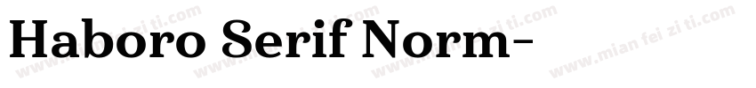 Haboro Serif Norm字体转换